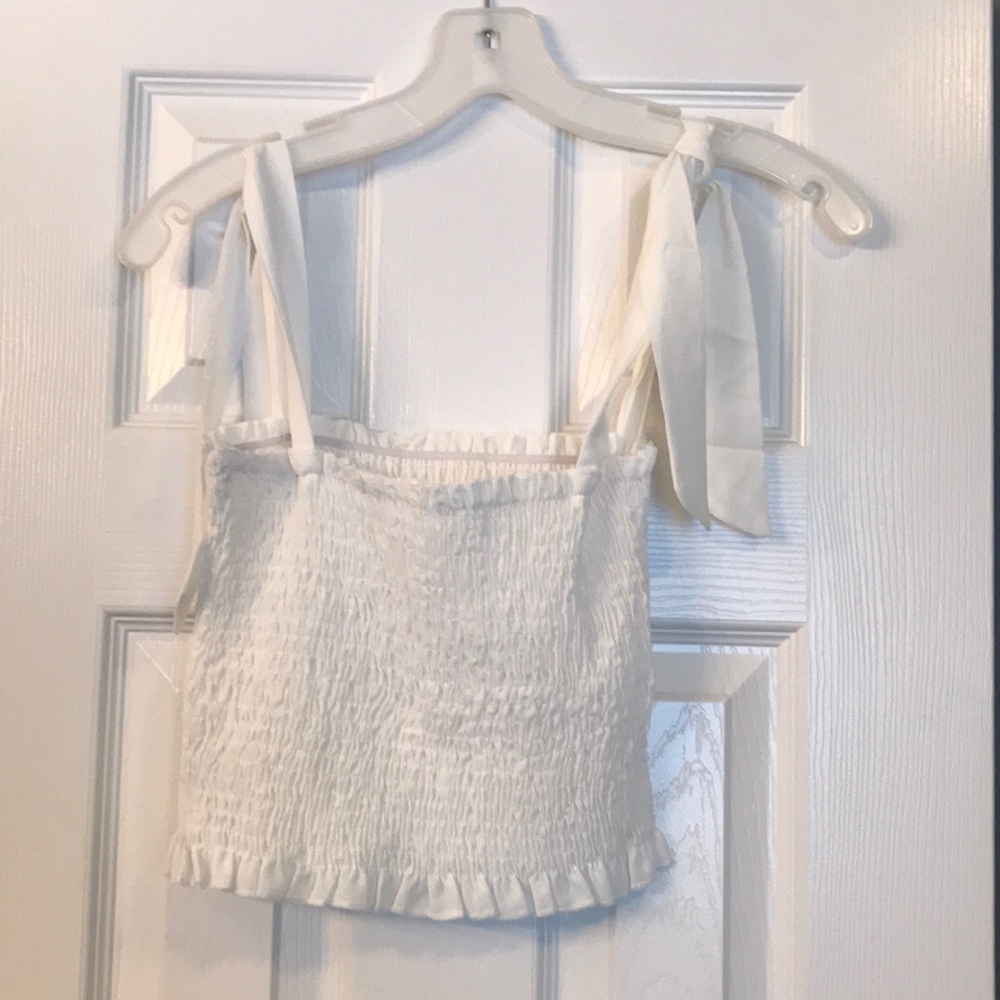 White cropped top